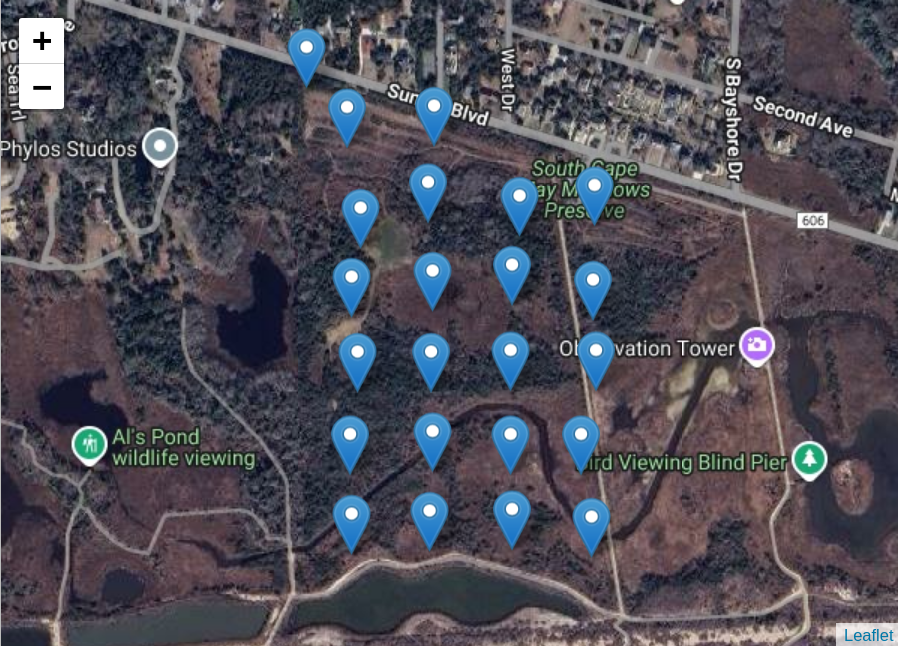 Node location map