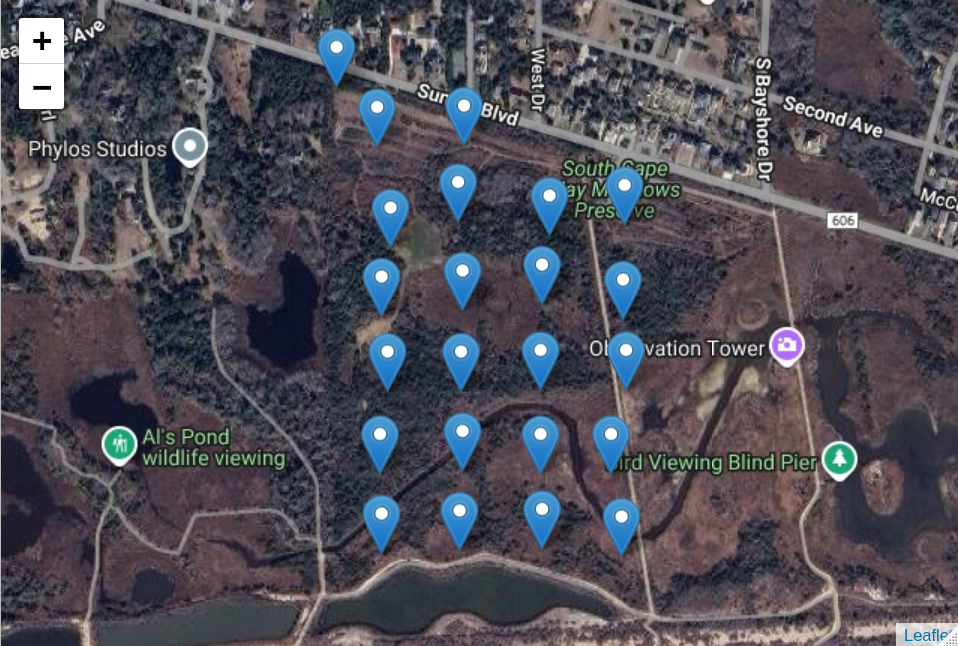 Node location map